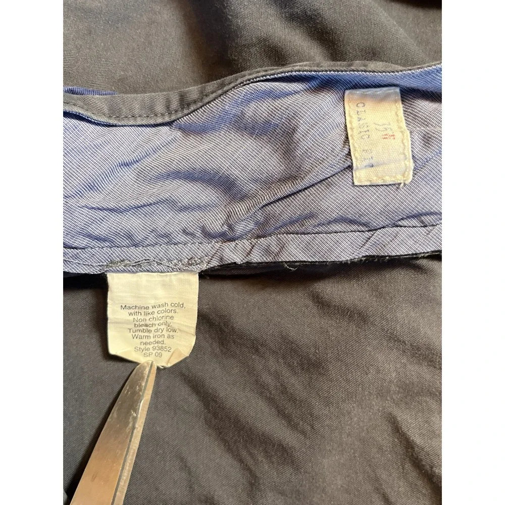 J Crew Men's Chino Shorts Size 35 Charcoal Grey Flat Front Casual Summer Classic